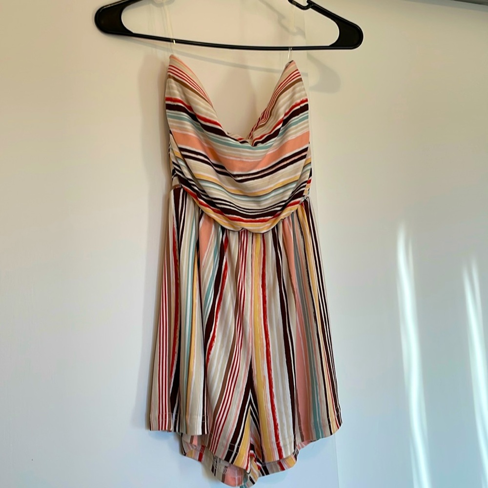 Striped romper shorts